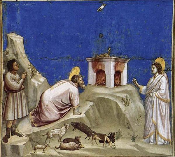 GIOTTO di Bondone Joachim's Sacrificial Offering china oil painting image